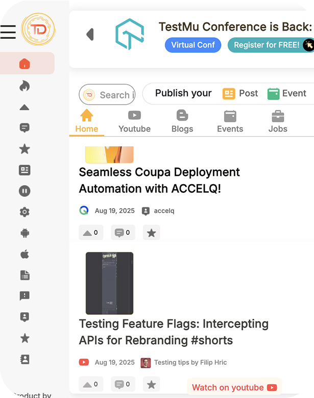 Testing Daily App to get the latest testing blogs banner